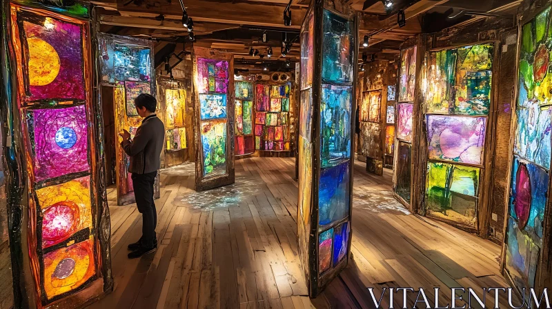 AI ART Abstract Panels Art Gallery Installation