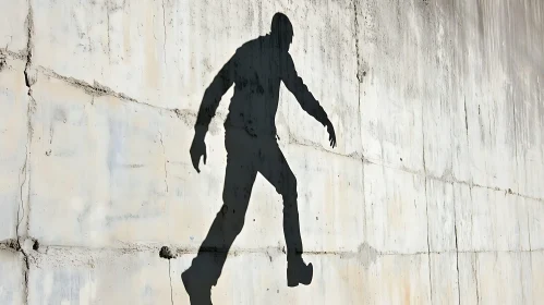 Shadow Figure on Textured Surface