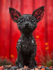 Twisted Wires Dog Art