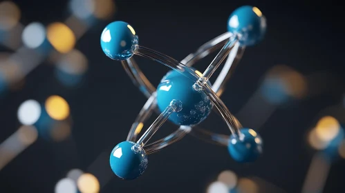 Molecular Structure Abstract Art
