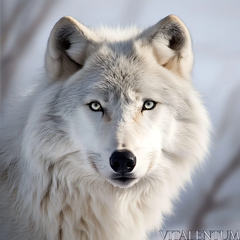 Arctic Wolf Stare AI Image