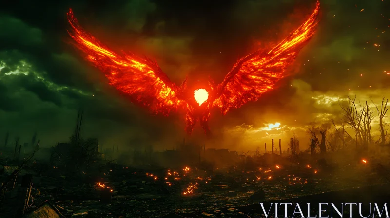 Phoenix Reborn From Ashes AI Image