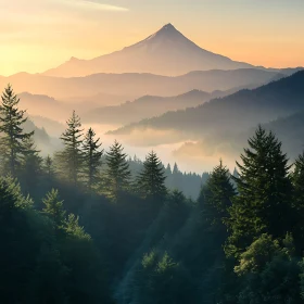 Misty Forest Mountain View