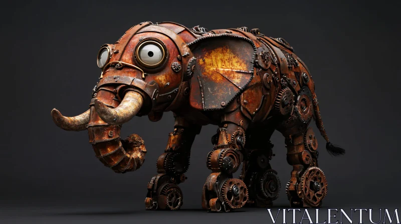 Steampunk Metal Gear Elephant AI Image