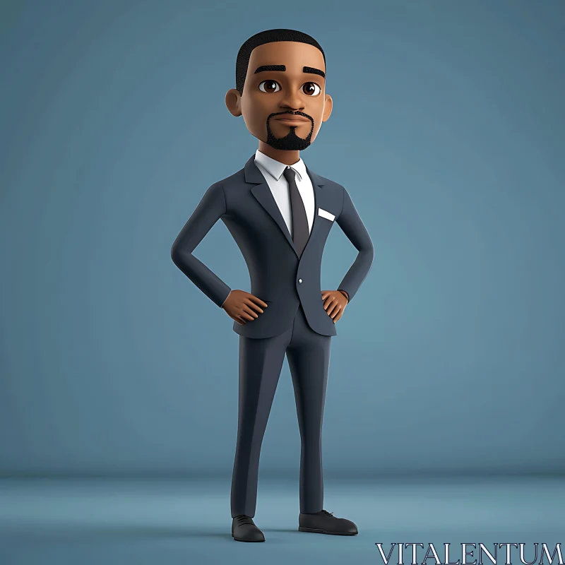 AI ART Stylized Man in Business Attire