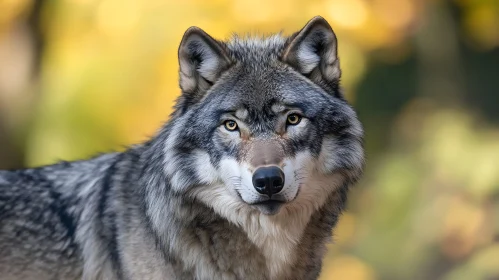 Close-up of a wild wolf