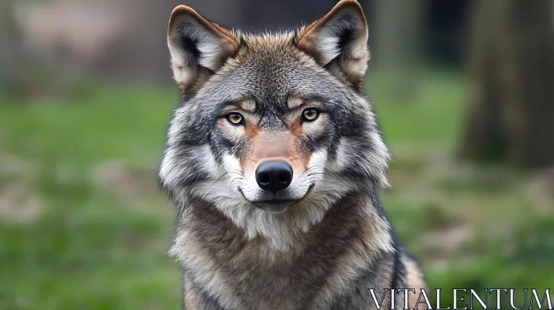 AI ART Intense Wolf Gaze Animal Portrait