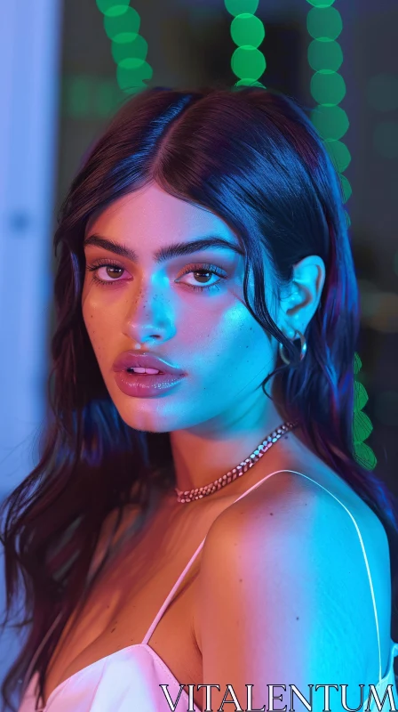 AI ART Elegant Portrait of Kylie Jenner in Stunning Lighting