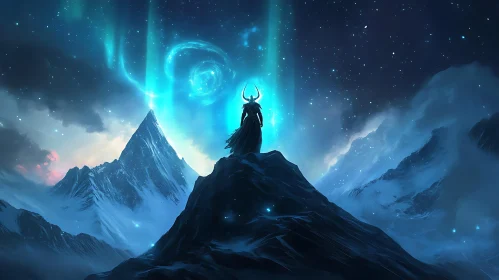 Mountain Peak Aurora Fantasy