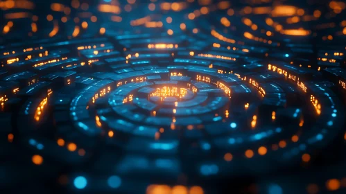 Futuristic Tech Circuitry Art