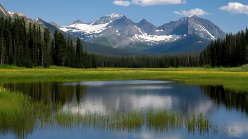 Scenic Mountain Lake Landscape