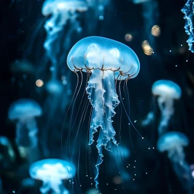 Tranquil Ocean Scene with Jellyfish