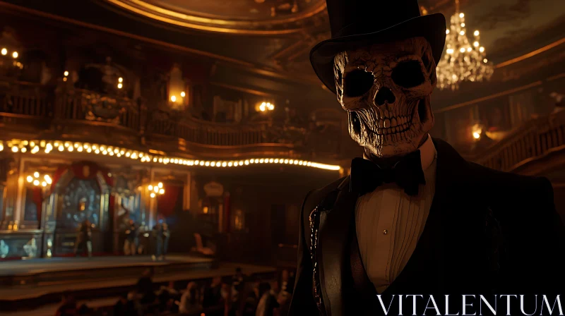 AI ART Theatrical Skeleton Figure
