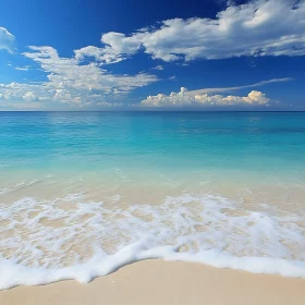 Peaceful Ocean Scene with Blue Sky