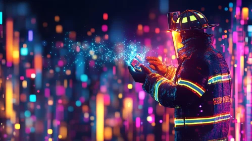 Neon City Firefighter