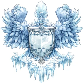 Frozen Emblem with Winged Design