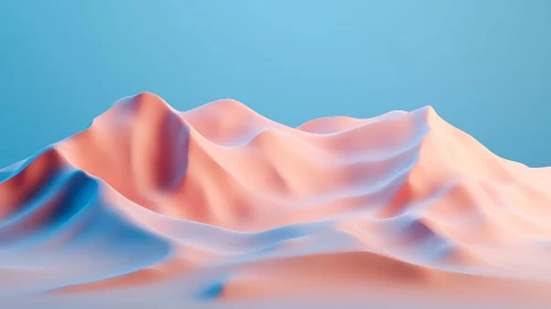 Abstract Pastel Hills Landscape