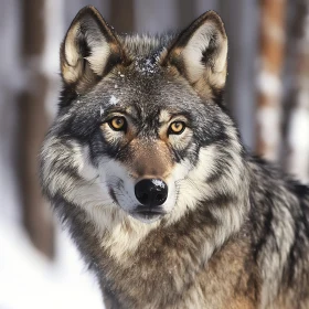 Winter Wolf Close-Up