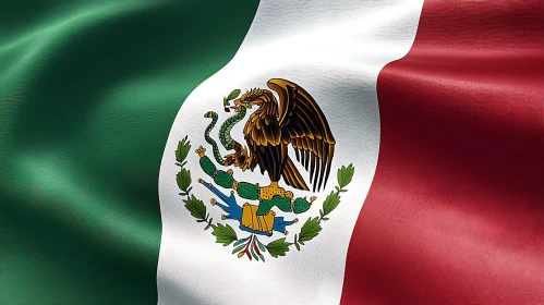 Mexican Flag in Motion