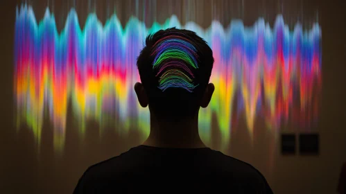 Colorful Light Projection on Person