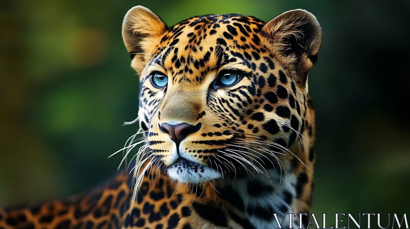 Majestic Leopard Close-Up with Intense Gaze AI Image