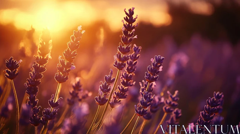 AI ART Serene Lavender Field During Sunset