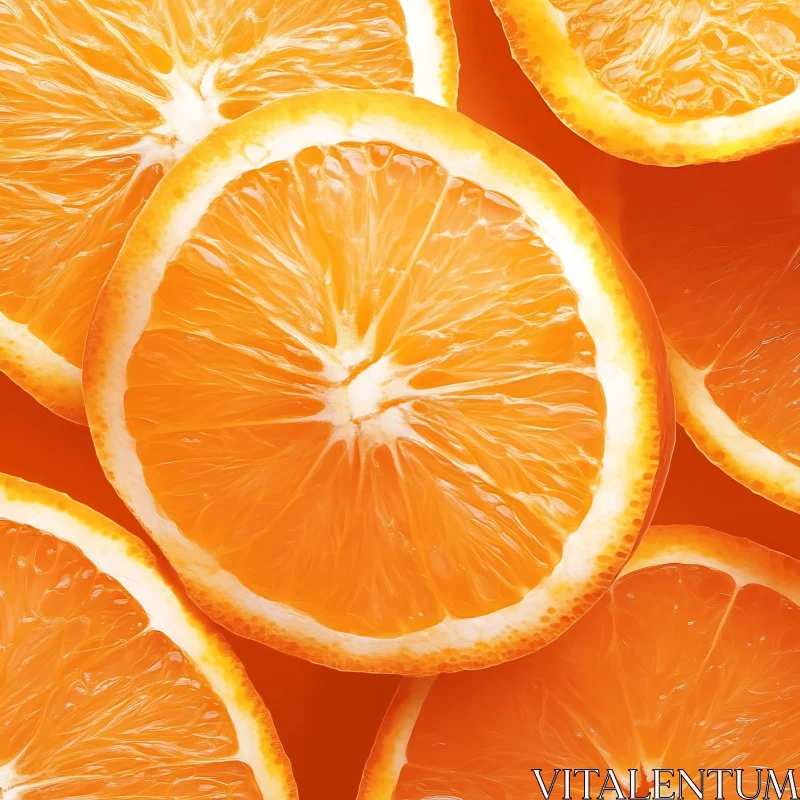 Juicy Orange Segments - Vitamin Rich AI Image