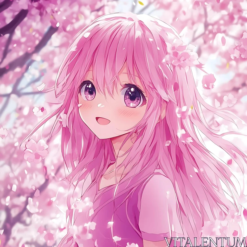 Blossom Fairy: Anime Springtime AI Image