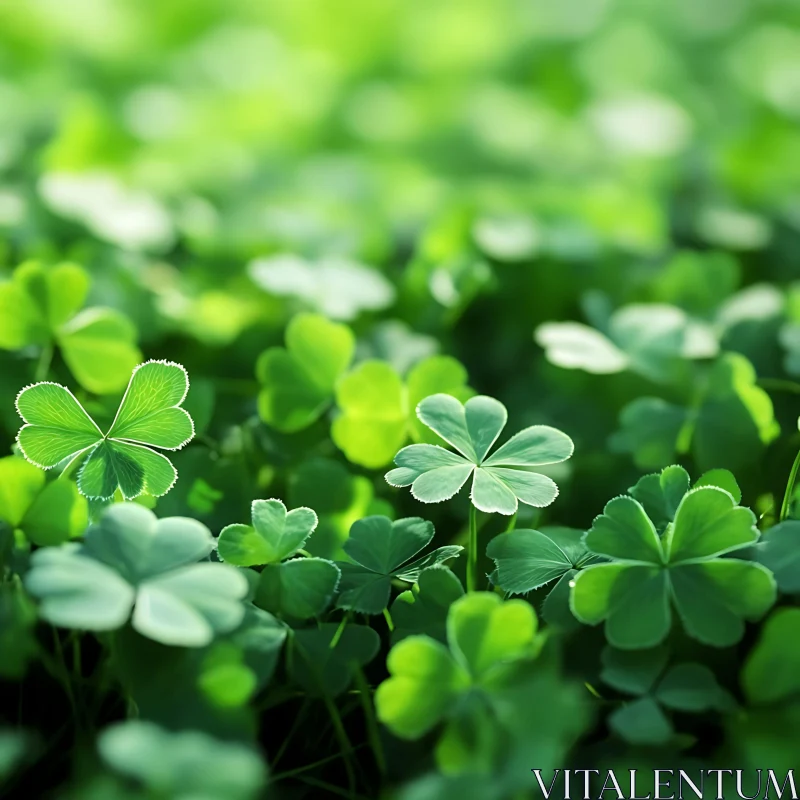 AI ART Shamrock Meadow: A Green Tapestry of Luck