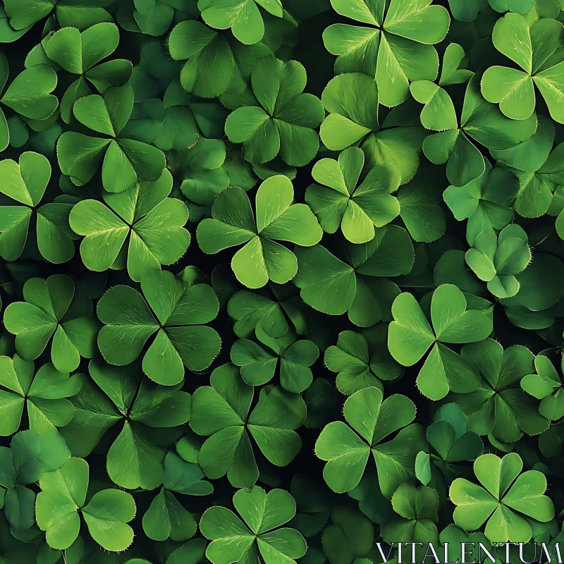 AI ART Lush Green Clover Patch