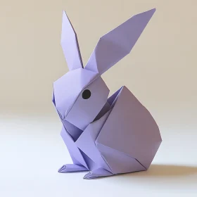 Geometric Paper Rabbit Sculpture