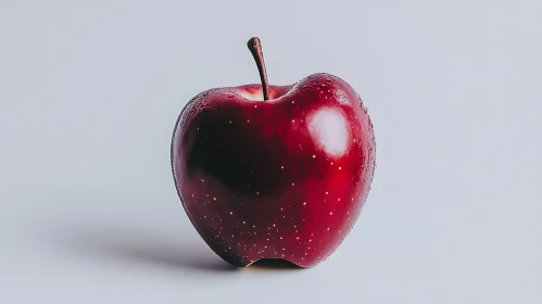 Shiny Red Apple Isolated