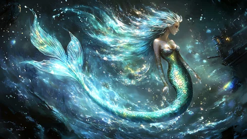 Mystical Mermaid Illustration