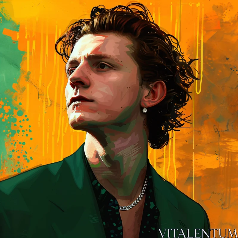 AI ART Tom Holland Modern Art Illustration