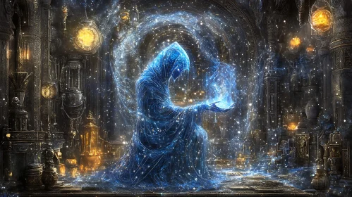 Enchanting Wizardry: A Magical Chamber Scene