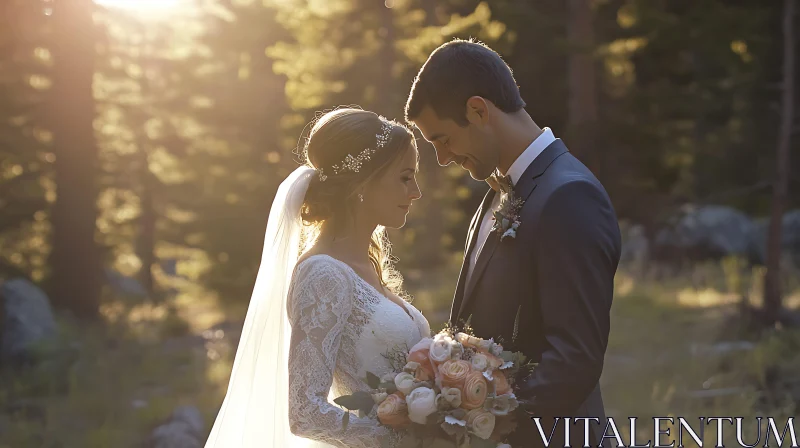 Sunlit Forest Wedding: Newlywed Bliss