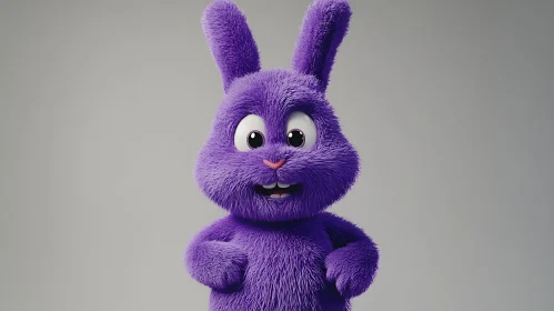 Enchanting Purple Rabbit Illustration