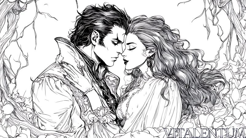 Eternal Embrace: A Vampire Couple's Serenade