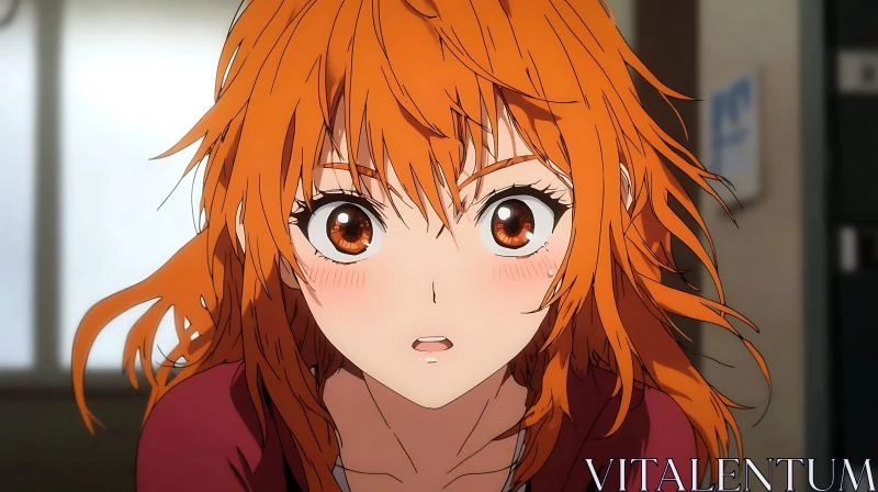 Female Anime Character Close-Up
