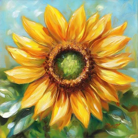 Golden Sunflower Bloom: Nature's Art