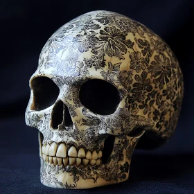 Skull with Floral Design