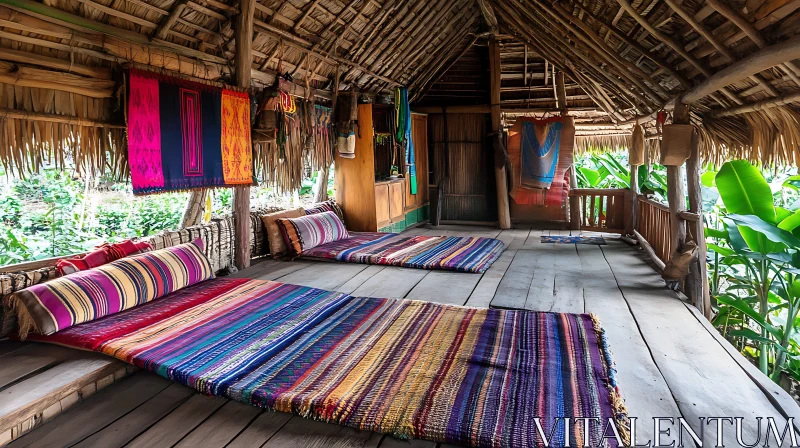 Interior of a Thatched Hut