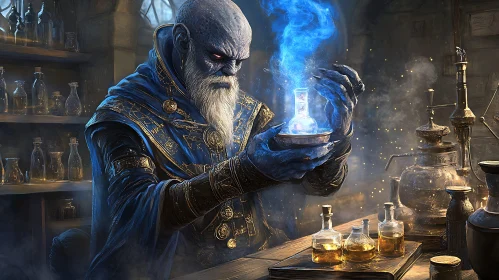 Enchanting Wizard in Laboratory