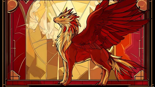 Artistic Winged Dragon Illustration