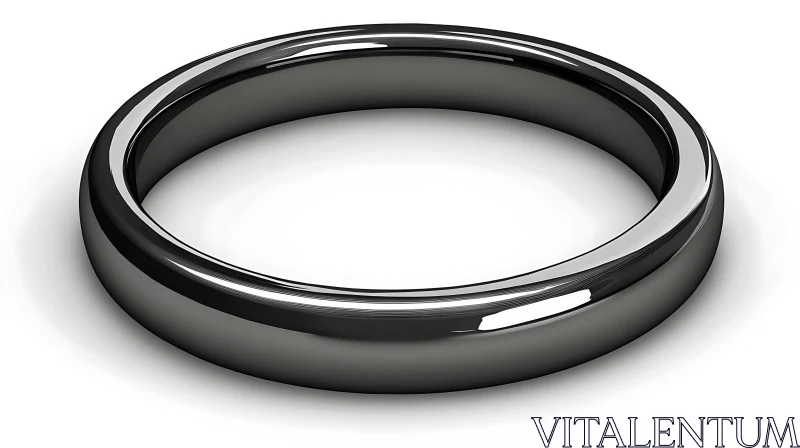 Minimalist Metal Ring Close-Up