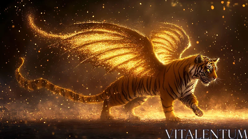 Golden Winged Tiger in Ethereal Light