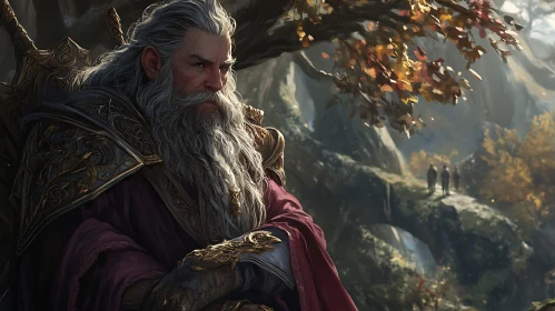 Silver Haired Man in Armor