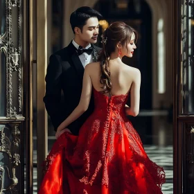 Romantic Couple in Formal Attire