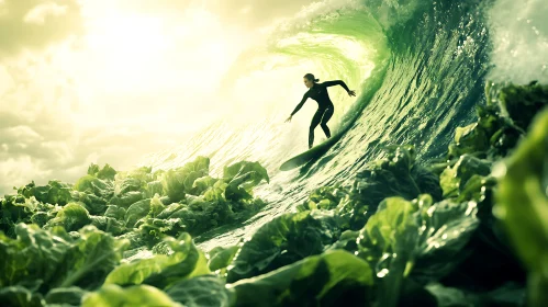 The Cabbage Wave Surfer
