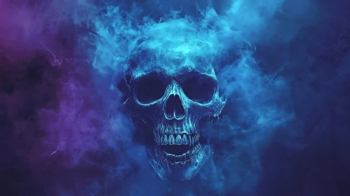 Skull Surrounded by Mystic Smoke